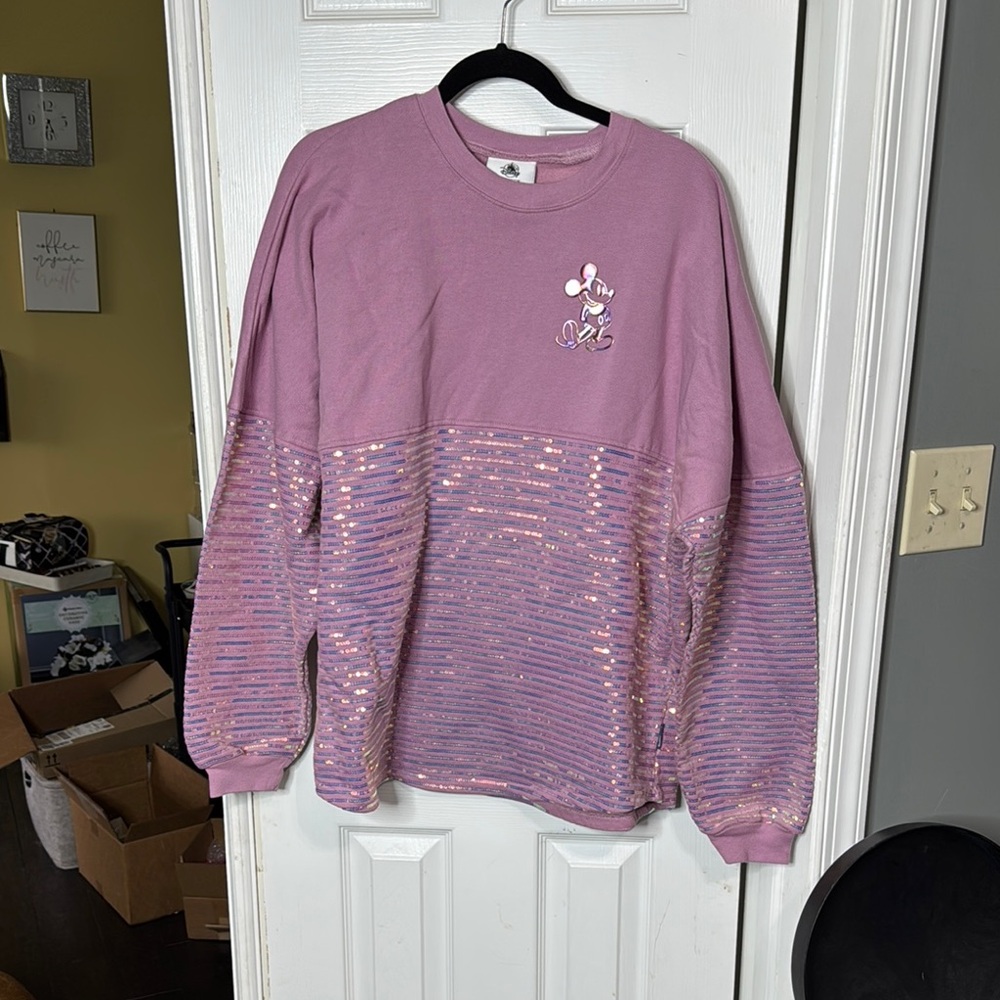 Disney Pink and Purple Sweatshirt with Mickey Mouse
